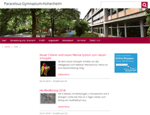 Tablet Screenshot of paracelsus-gymnasium.de